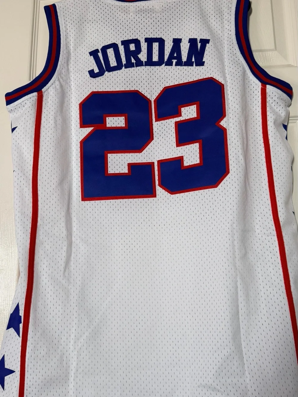 Michael Jordan McDonalds All American HS #23 White & Blue Basketball Jersey
